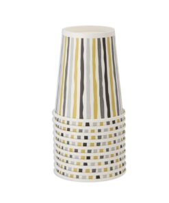 Alternative view of Duni Papieren Bekers Stripes Black and Gold 24 cl 10 Stuks