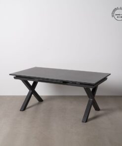 Eettafel Antraciet Keramisch Aluminium Kristal 180 x 100 x 77 cm