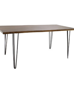 Eettafel DKD Home Decor 180 x 87 x 76 cm Zwart Metaal Bruin Acacia