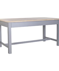 Eettafel DKD Home Decor Grijs Natuurlijk Hout Paulownia hout Hout MDF 161.5 x 81.5 x 78 cm 161,5 x 81,5 x 78 cm