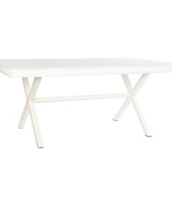 Eettafel DKD Home Decor Wit Metaal Mangohout 180 x 90 x 76 cm