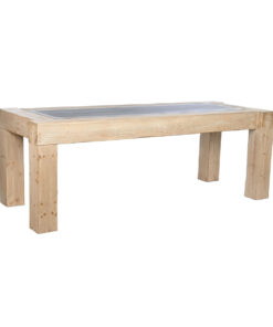 Eettafel Home ESPRIT Natuurlijk Spar Hout MDF 220 x 90 x 76 cm