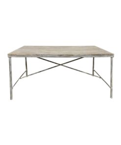 Eettafel Home ESPRIT Wit Ijzer Mangohout 160 X 90 X 80 cm