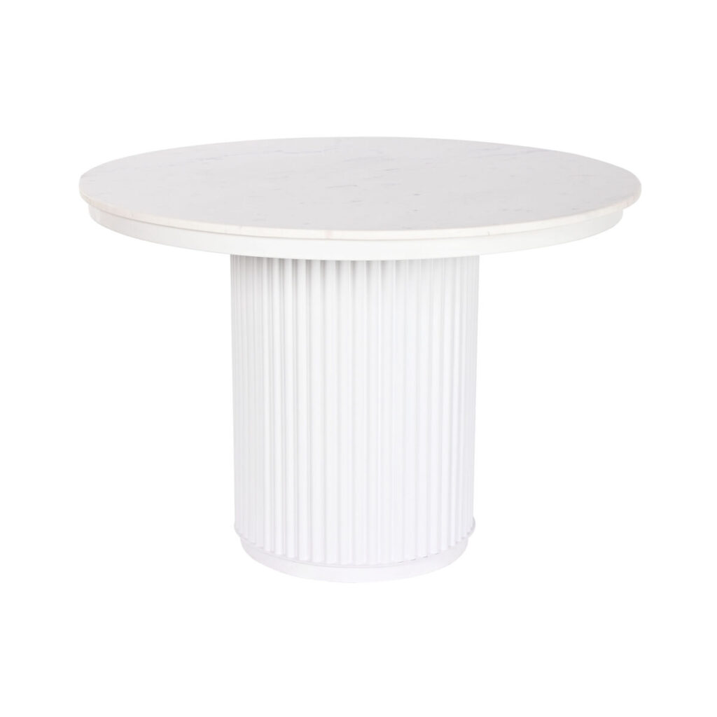 Eettafel Home ESPRIT Wit Metaal Marmer 110 x 110 x 76 cm