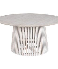 Eettafel Home ESPRIT Wit Mindi hout 150 x 150 x 75 cm