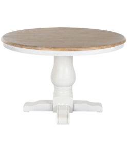 Eettafel Home ESPRIT Wit Natuurlijk Elmhout 120 x 120 x 76 cm