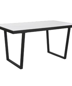 Eettafel Home ESPRIT Wit Zwart Metaal 150 x 80 x 75 cm