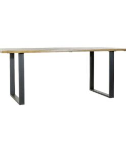 Eettafel Home ESPRIT Zwart Natuurlijk Metaal Mangohout 200 x 100 x 76 cm