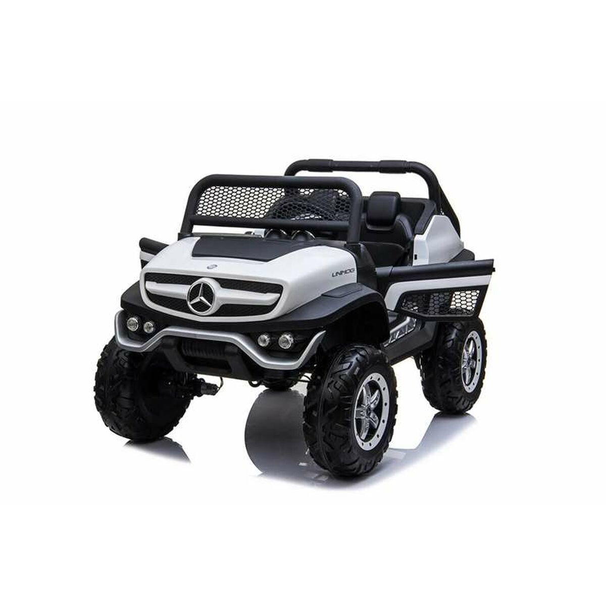 Elektrische auto voor kinderen Mercedes Benz Unimog Wit 12 V
