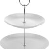 Excellent Houseware Etagere Porselein 2 Dlg Dia 17 Cm Hoog 25 Cm