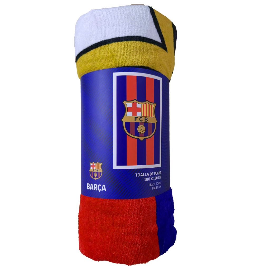 FC Barcelona Badlaken 100x180 cm Blauw/Rood - Afbeelding 3