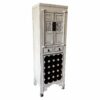 Flessenrek Alexandra House Living Wit Hout Elmhout 45 x 170 x 55 cm