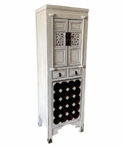 Flessenrek Alexandra House Living Wit Hout Elmhout 45 x 170 x 55 cm