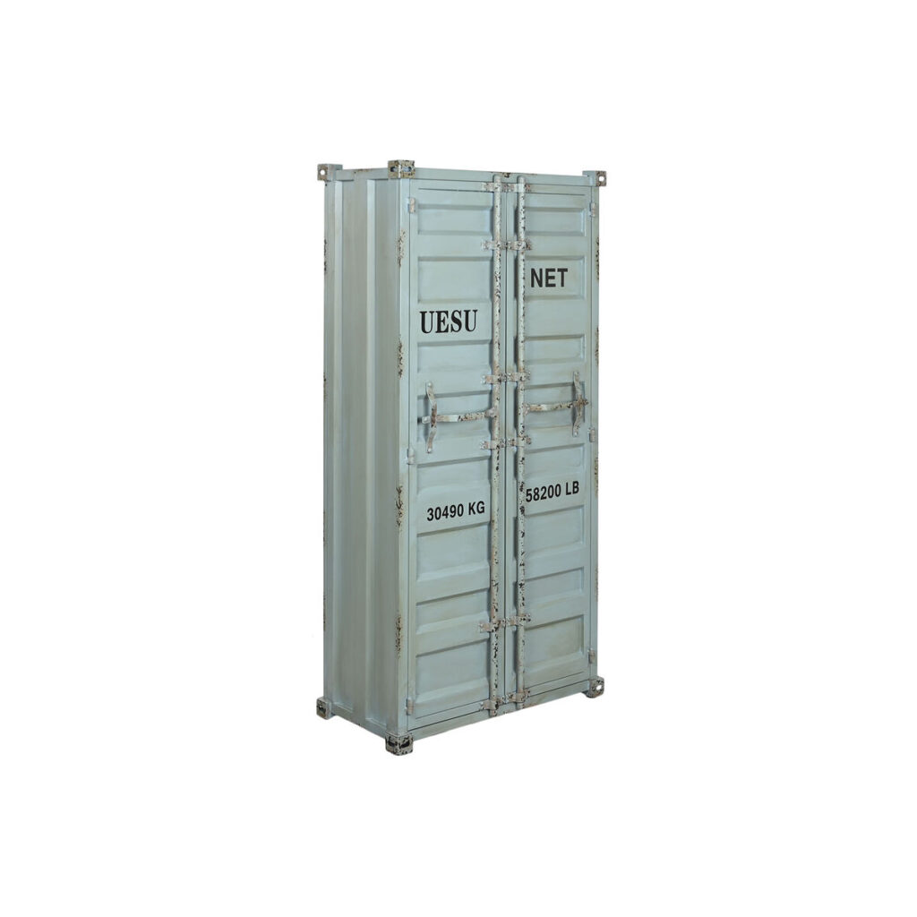 Flessenrek Home ESPRIT Turkoois Metaal Hout MDF 76,5 x 39,5 x 157,5 cm