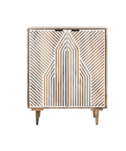Flessenrek Home ESPRIT Wit Mangohout 84 x 41 x 108 cm