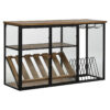 Flessenrek Home ESPRIT Zwart Natuurlijk Hout Metaal Kristal 102 x 32 x 60 cm