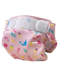 Freds Swim Academy Wasbare Zwemluier Zeemeermin Maat 1 4-9 kg Roze - Afbeelding 3