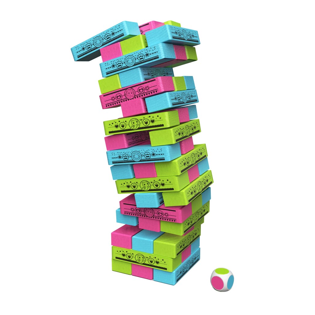 Gabby's Dollhouse Jumbling Tower Blokkentoren Spel met 48 Houten Blokjes - Afbeelding 3