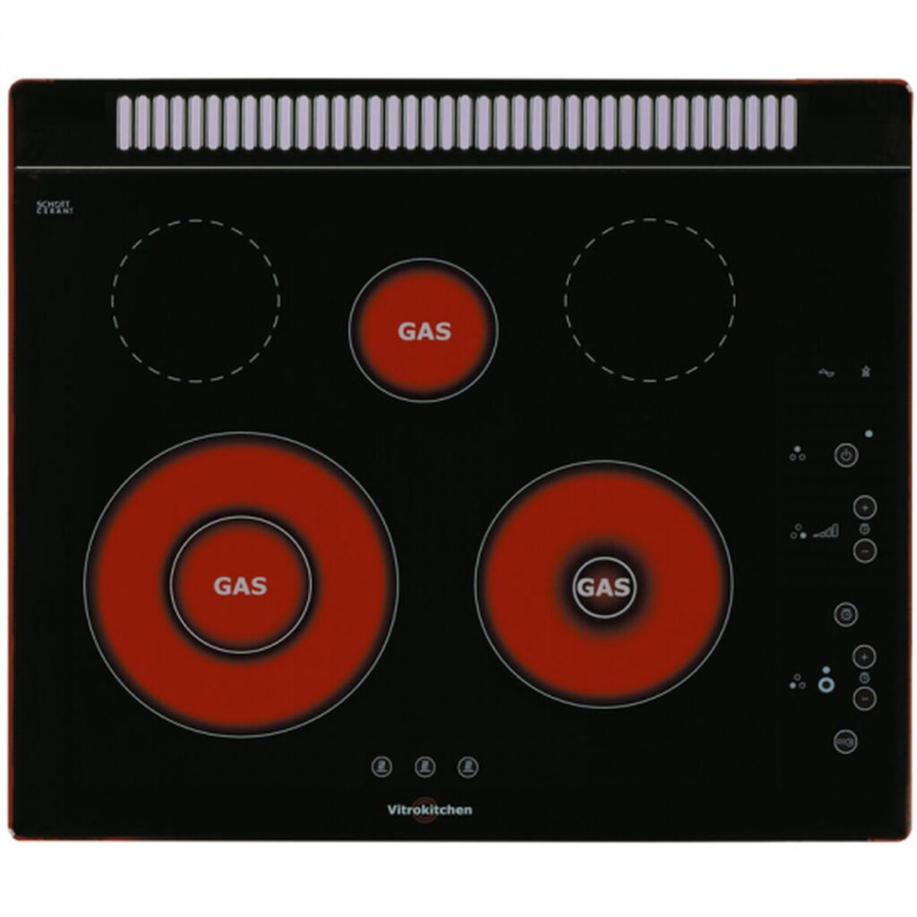 Gaskookplaat Vitrokitchen 201TGBA 60 cm