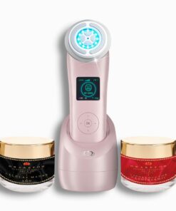 Gezichtsmassager met Radiofrequentie, Fototherapie en Elektrostimulatie Drakefor NANOSKIN EXTREME Roze 3 Onderdelen