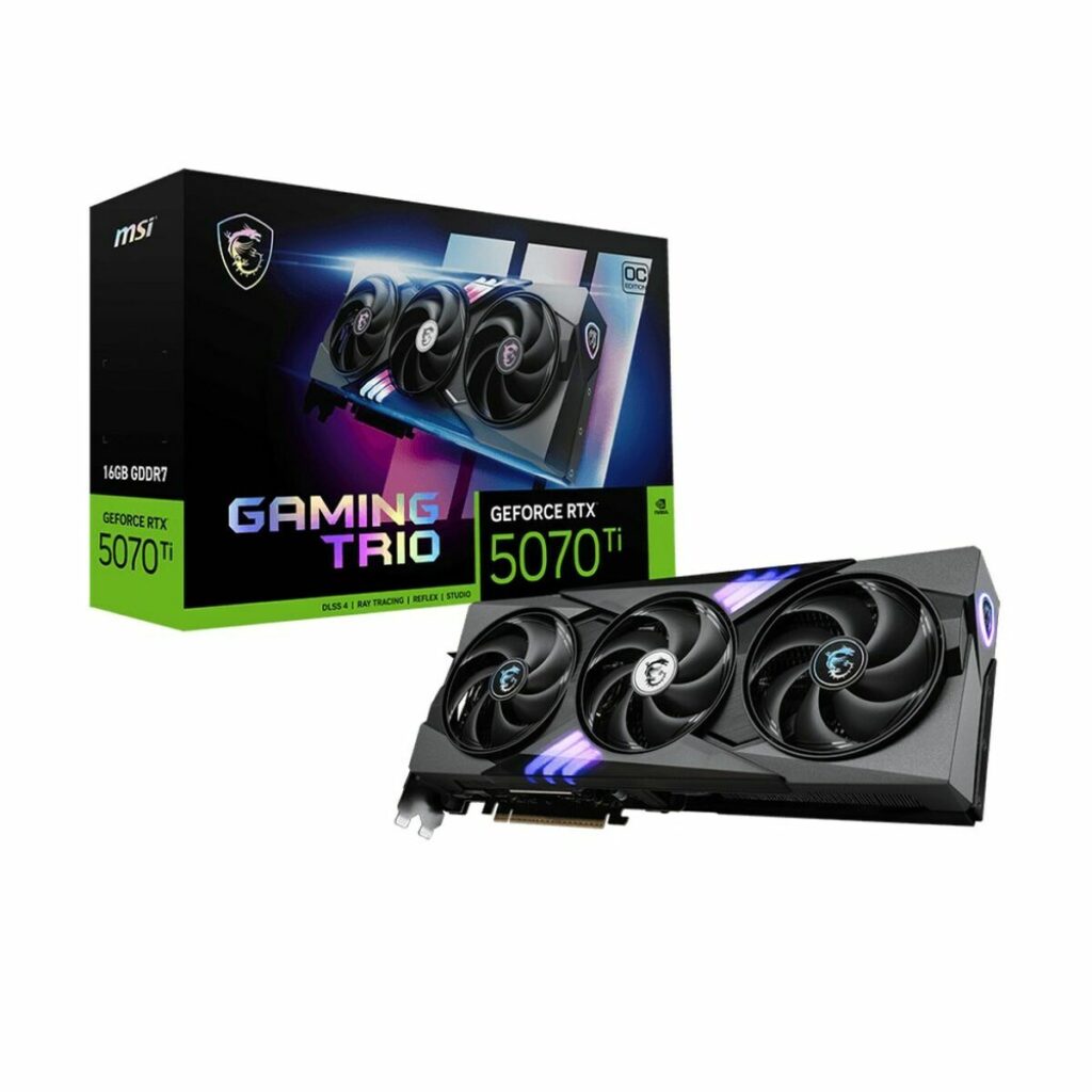 Grafische kaart MSI GEFORCE RTX 5070 TI 16G GAMING TRIO OC nvidia geforce rtx 5070 ti 16 GB GDDR6X