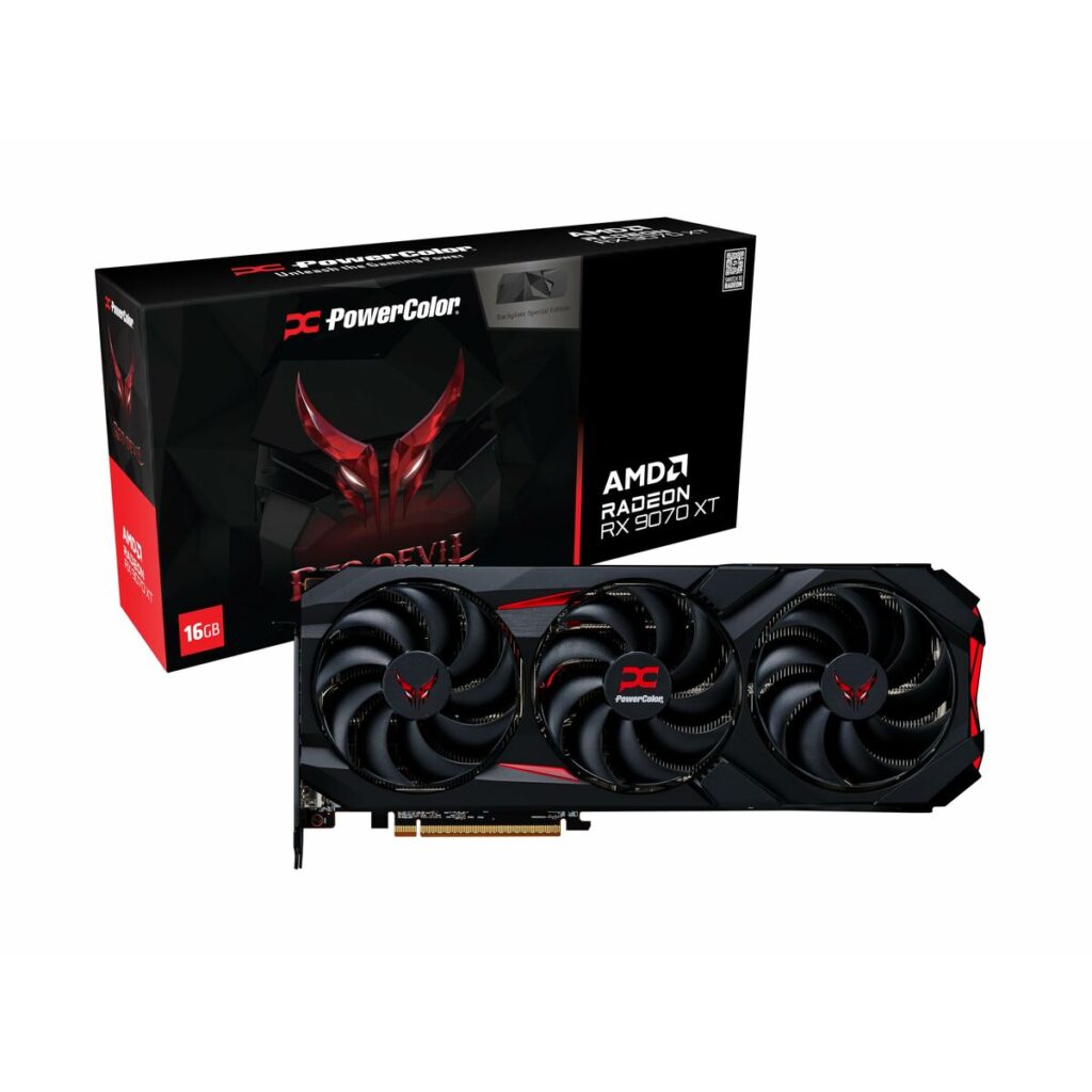 Grafische kaart Powercolor RX9070XT 16G-E/OC/BP radeon rx 9070 xt 16 GB GDDR6