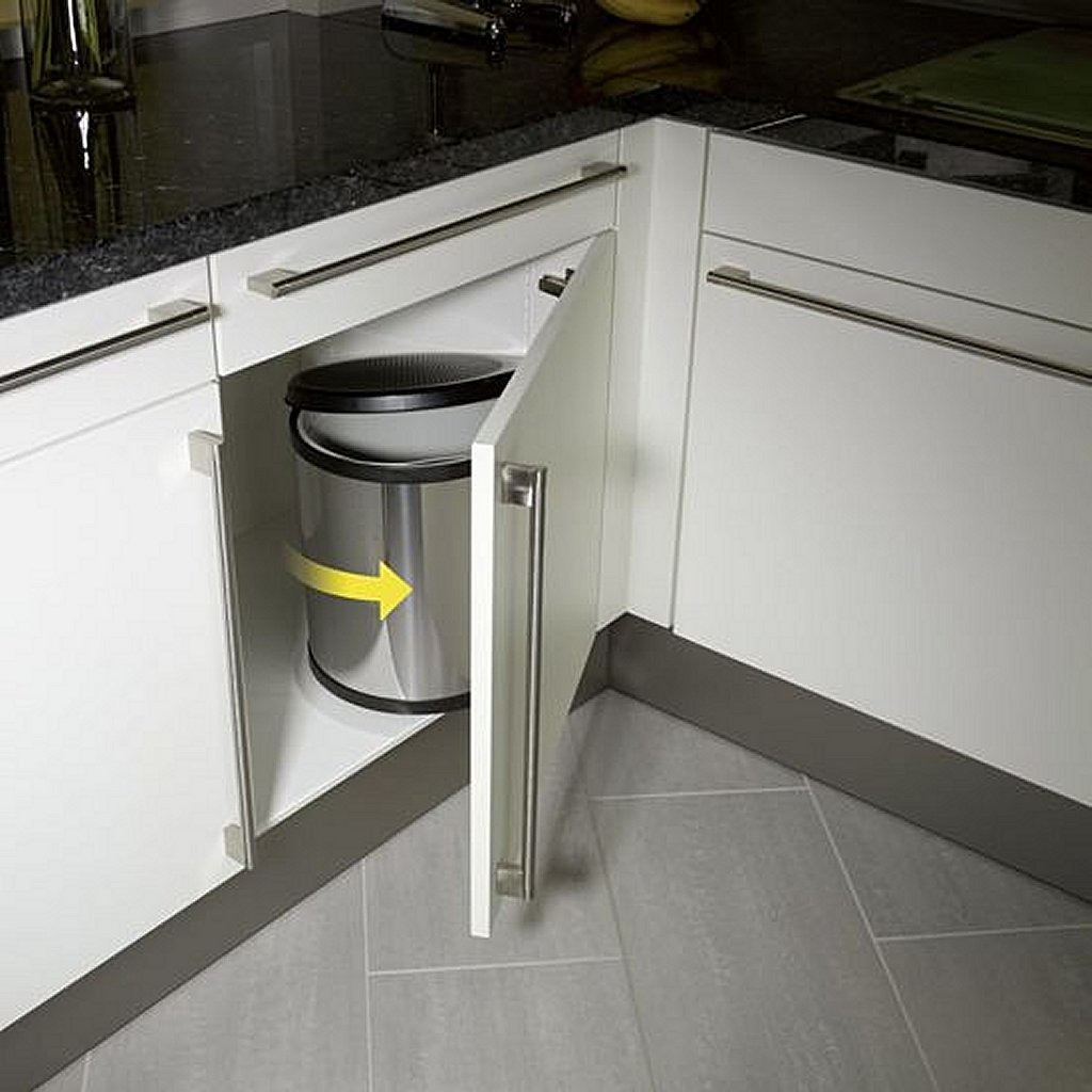 Hailo 3555-101 Compact-Box M Prullenbak 15L Zilver/Zwart - Afbeelding 2