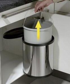 Hailo 3555-101 Compact-Box M Prullenbak 15L Zilver/Zwart - Afbeelding 3