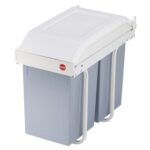Hailo 3659-001 Multi-Box Duo L Inbouw Afvalbak 2x14L Wit/Zilver
