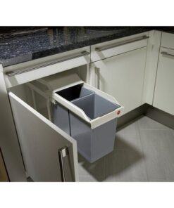 Hailo 3659-001 Multi-Box Duo L Inbouw Afvalbak 2x14L Wit/Zilver - Afbeelding 3