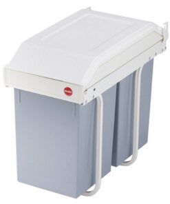 Hailo 3659-001 Multi-Box Duo L Inbouw Afvalbak 2x14L Wit/Zilver