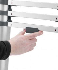 Hailo T80 Aluminium Telescoopladder 13 Treden + Stabilisatiebalk 111-380 cm - Afbeelding 3