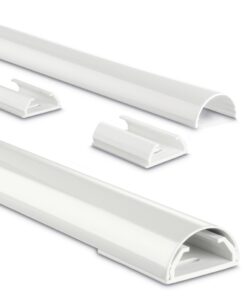 Hama Aluminium Kabelgoot Halfrond 110x3.3x1.8 cm Wit