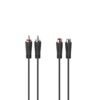 Hama Audio-verlengkabel 2 Cinch-stekkers - 2 Cinch-koppelingen 1