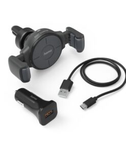 Hama Auto-GSM-oplader FC10 Flex-Set 10 W Draadloos QI-Charge Antraciet