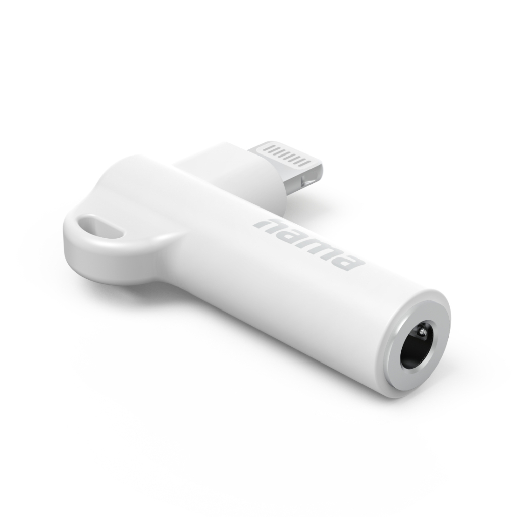 Hama Aux-Adapter 90° Hoekstekker Lightning Wit - Afbeelding 2