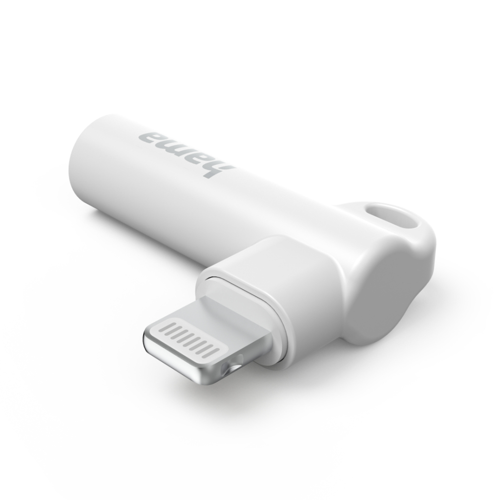 Hama Aux-Adapter 90° Hoekstekker Lightning Wit - Afbeelding 3