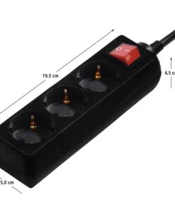 Alternative view of Hama Distribution Panel 3 Sockets With Switch 5 M White