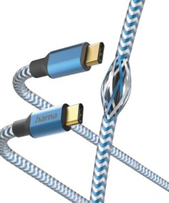 Hama Oplaadkabel Reflective USB-C - USB-C 1,5 M Nylon Blauw - Afbeelding 3