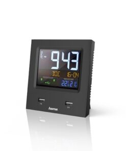 Hama Radiogestuurde Wekker Dual-USB Met Led-kleurendisplay En USB-oplaadfunctie