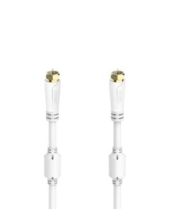 Hama SAT Aansluitkabel F Connector - F Connector Verguld 500 cm Wit