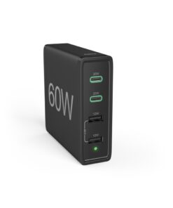 Alternative view of Hama Snellader 4 Poorten 2x USB-C PD/QC 2x USB-A 60 W Zwart