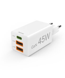 Hama Snellader GaN 1x USB-C PD 2x USB-A QC Mini-oplader 45 W Wit