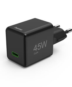 Hama Snellader USB-C PD/QC/GaN Super-Mini-Charger 45 W Zwart