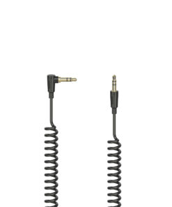 Hama Spiraalkabel 3.5 mm Jack met 90° Stekker Stereo 75 cm Zwart