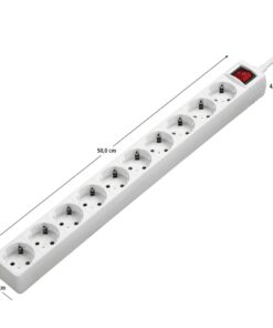 Alternative view of Hama Stekkerdoos 10-voudig 2-pol. Schakelaars Wit 3 M
