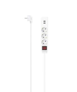Hama Stekkerdoos 3-voudig USB-A 17W Schakelaar 1