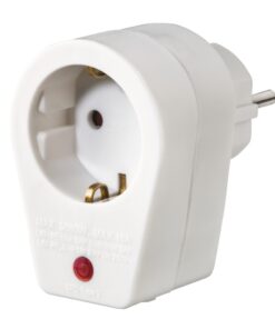 Hama Stopcontactadapter Geaard Stopcontact Overspanningsbeveiliging Wit