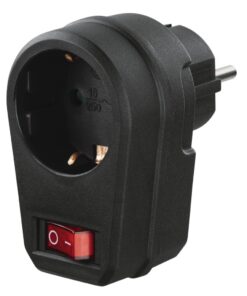 Hama Stopcontactadapter Geaard Stopcontact Schakelaar Zwart
