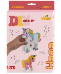 Hama Strijkkralen Midi 3D Eenhoorn 2000 Stuks